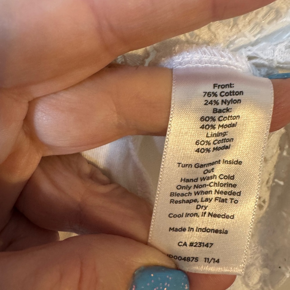 ❤️BEAUTIFUL Talbots White Lace Tank Top  2X    #7 - Picture 9 of 9